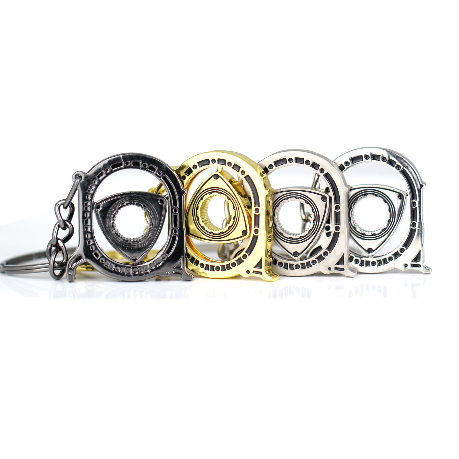 Spinning Rotary Engine Keychain