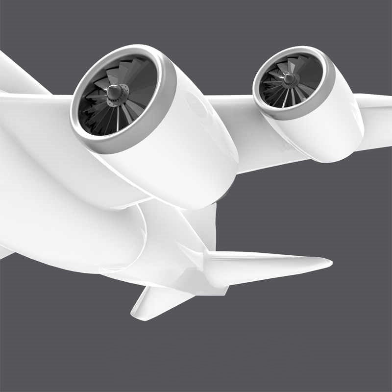 Airplane Engine Keychain (Zinc Alloy)